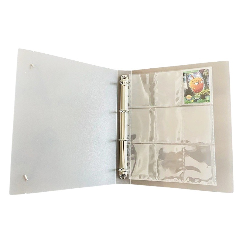 Card Book Inner Page 9 Palace Loose-leaf Core Game Card Book PP Double-sided 3-hole A4 Transparent Album Replacement Card Book