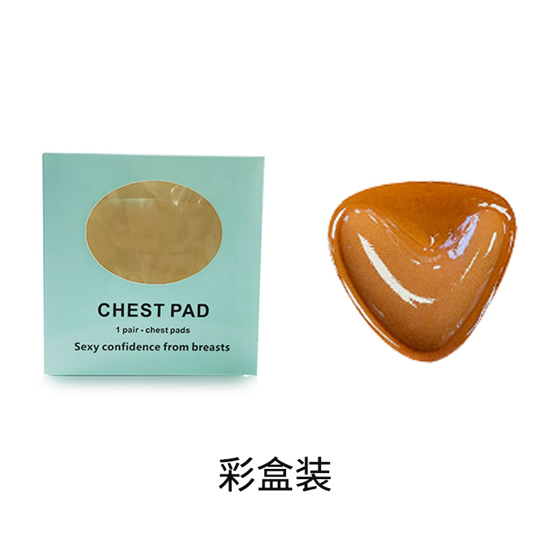Picture of Triangle Silicone Chest Patch Women's Push-up Self-adhesive Chest Pad Invisible Thickened Sponge Pad Swimwear Bikini Underwear Insert
