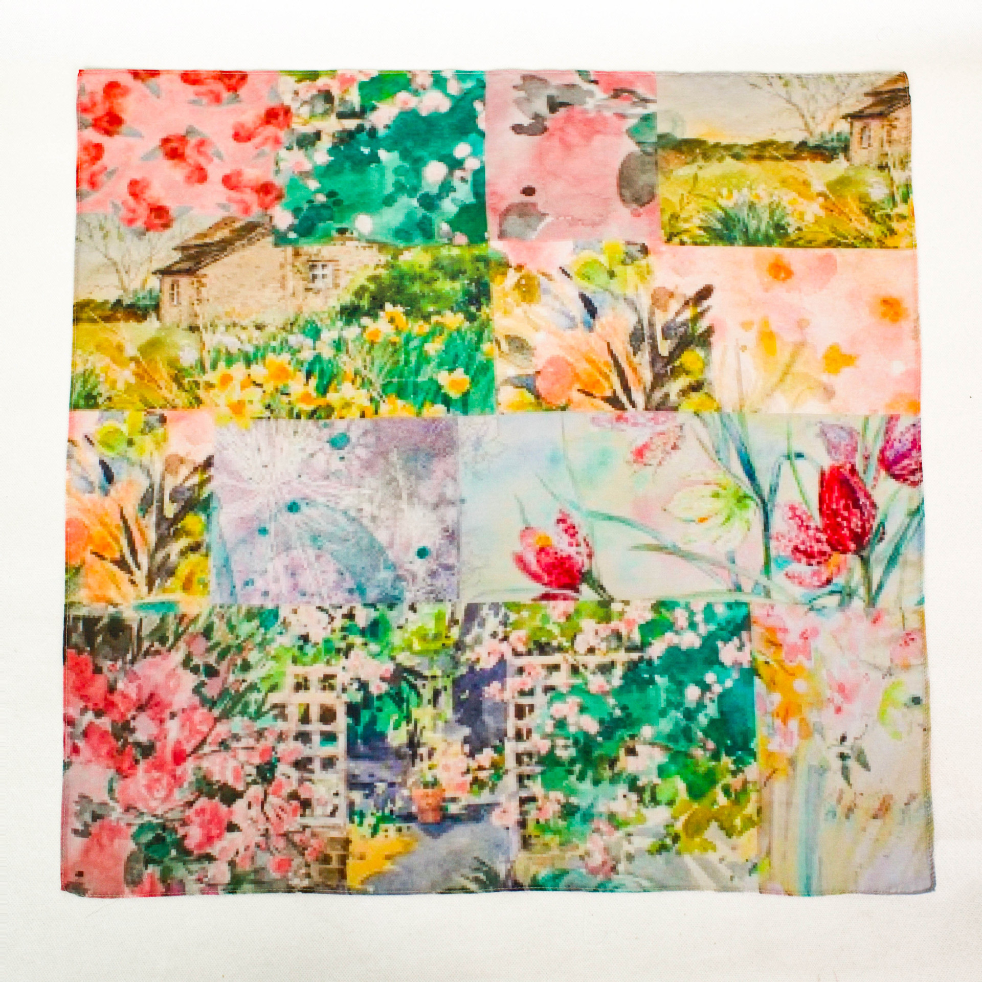 Picture of Collection New Vintage Original Artistic Mulberry Silk Silk Cotton Spinning Machine Side All-match 70 Square Scarf Elegant Shawl