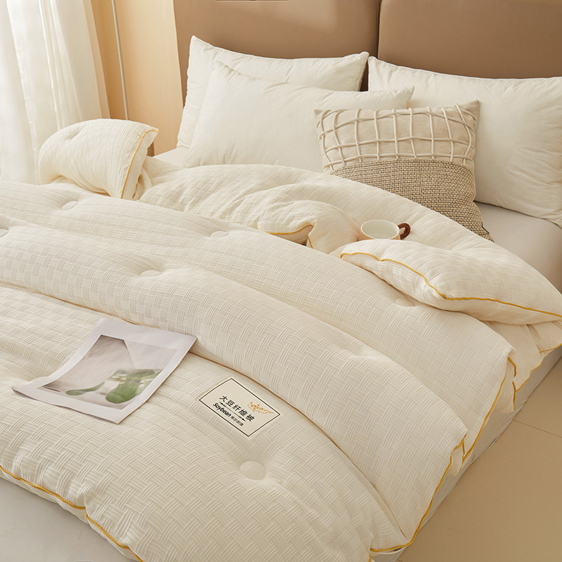 Picture of Soybean fiber quilt core spring and autumn quilt winter quilt thickened warm winter cotton bedding four seasons universal single dormitory