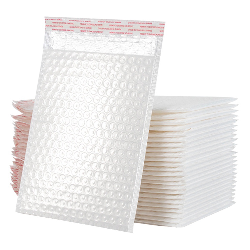 Composite Pearl film Bubble Bag express bag wholesale white clothing packaging bag thickened envelope bag shockproof foam bag