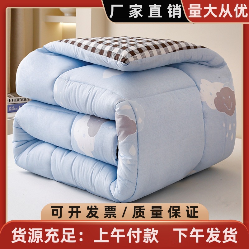 Quilt wash cotton factory wholesale winter quilt core student dormitory single double quilt spring and autumn bedding thick warm
