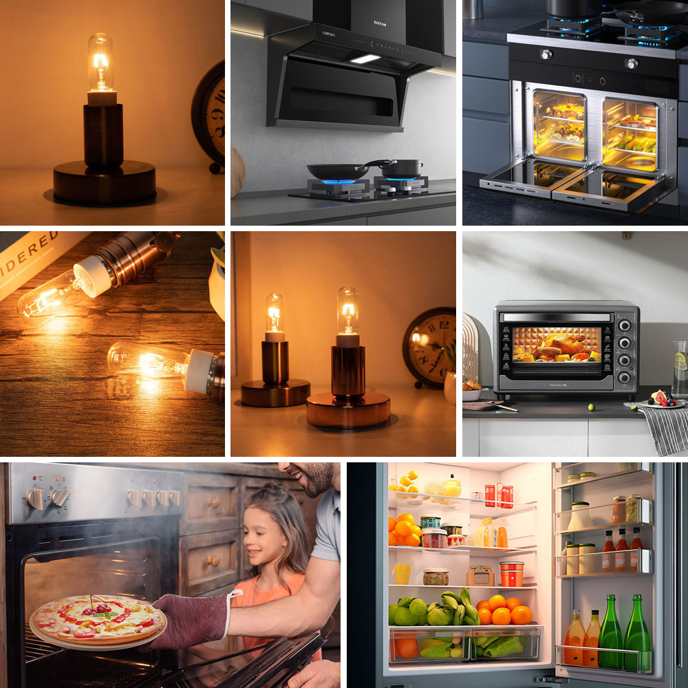 Picture of T25 old incandescent tungsten bulb E14 screw 220V salt lamp refrigerator oven lamp 40W range hood bulb