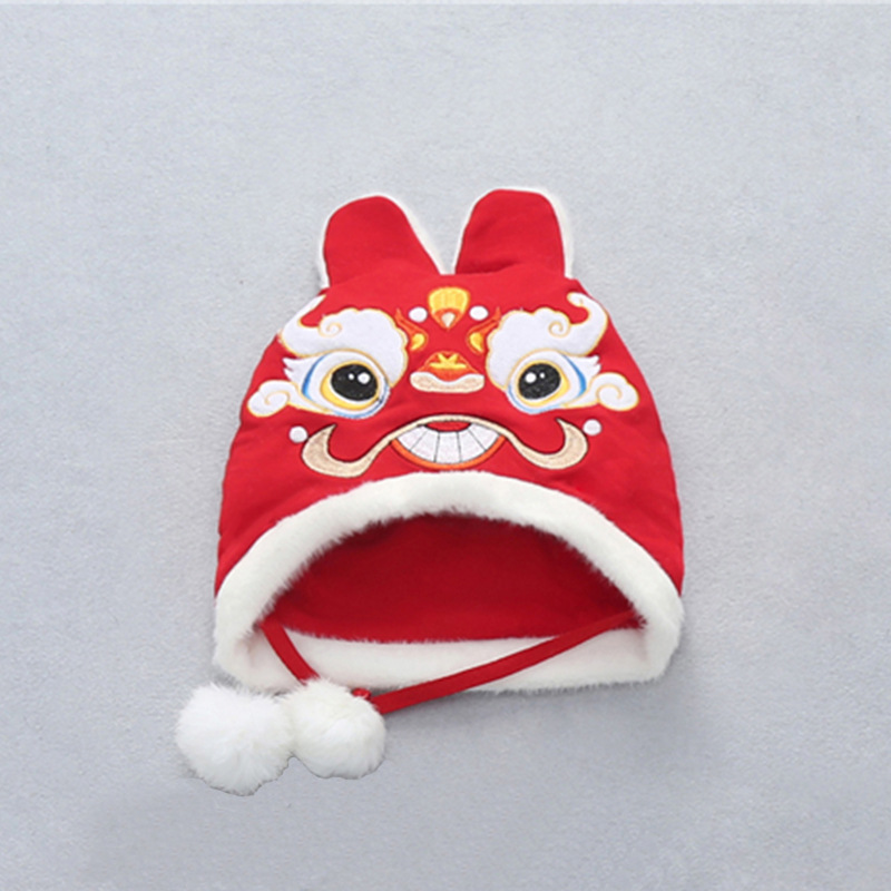 Picture of Chinese style winter baby romper New Year romper male and female baby double layer fleece-lined thickened Tiger year sweater New Year greeting clothes