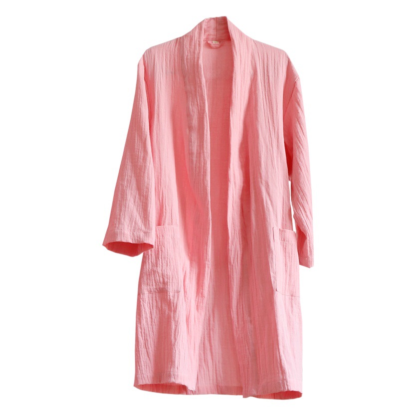 Japanese-style cotton double-layer gauze children's bathrobe bathrobe home clothing category A boys and girls absorbent soft spring and summer