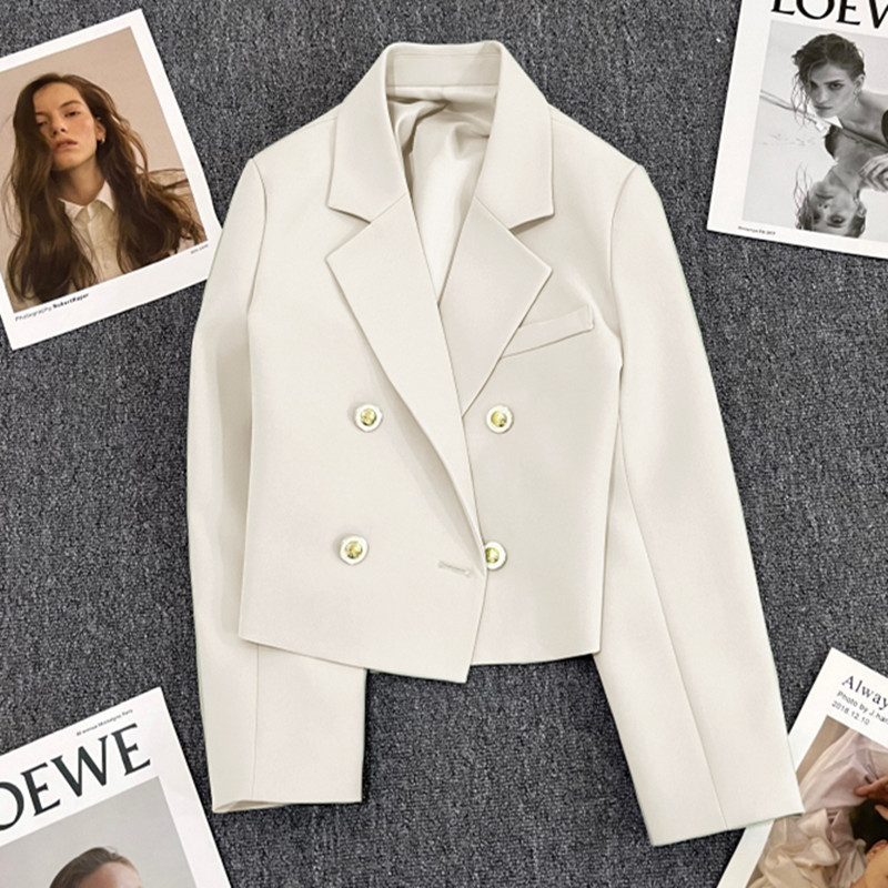 Picture of Short khaki Casual Small Suit Jacket Women's Spring and Autumn 2023 New Style High-end Street Suit