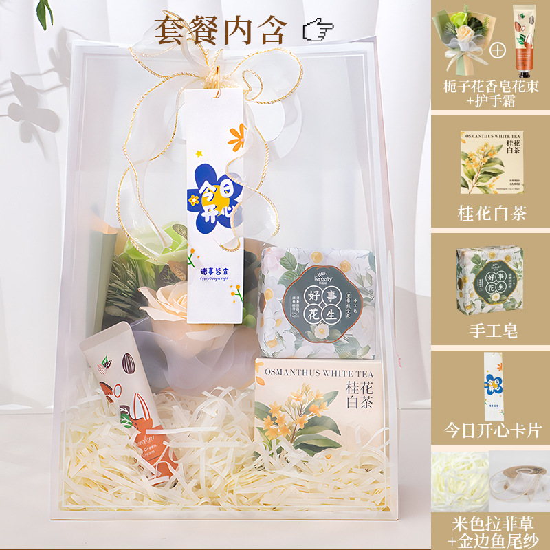 Picture of New Pp Transparent Gift Bag, Souvenir Plastic Gift Bag, Valentine's Day Birthday Gift, High-End Handbag