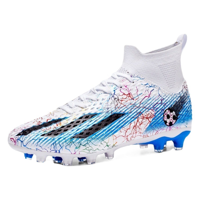 Spot Cross-Border World Cup Messi Football Shoes for Men and Women High-Top Long Nails Broken Nails Students Kidsren Boys Training Competition
