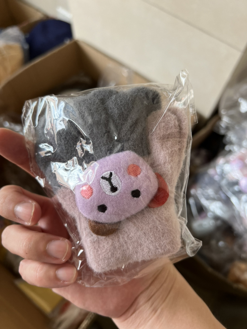 Picture of Children's Gloves Five Fingers Baby Autumn and Winter Cute Trendy Boys and Girls Students Thickened 1-3 Years Old 2 Warm Kids