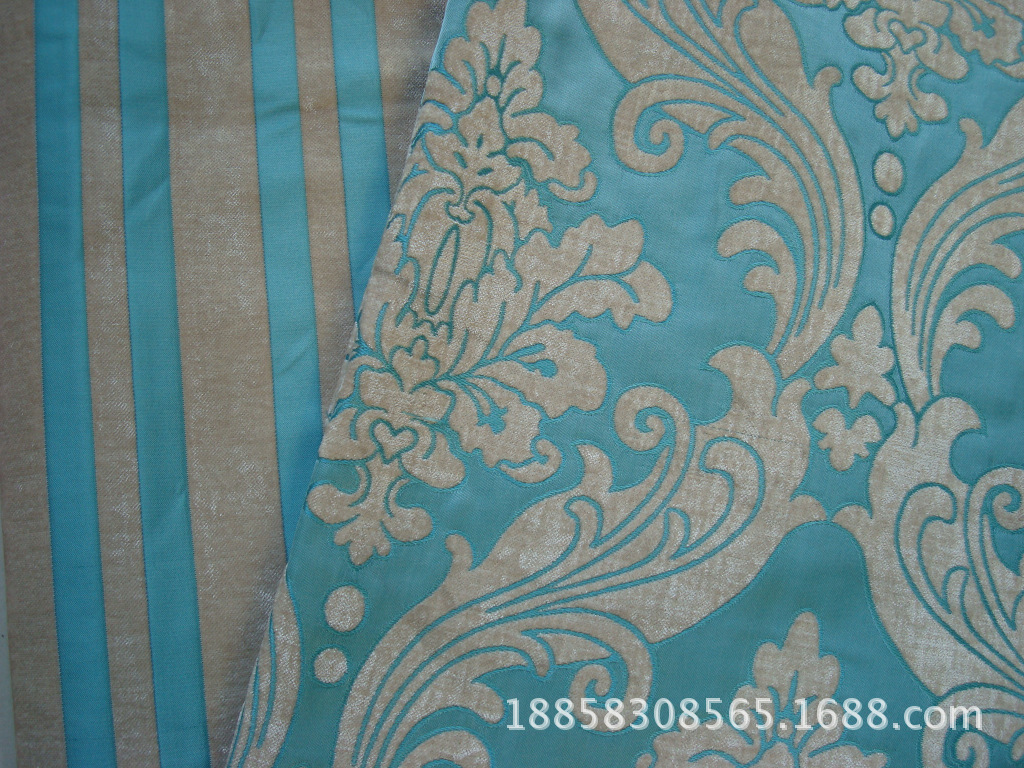 Picture of European chenille jacquard fabric sofa curtain fabric imitation viscose thickened chenille fabric manufacturers