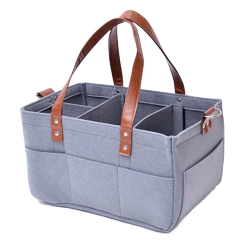 Multifunctional Mommy Bag, Portable Felt Storage Tote Bag, Stroller Bag, Women's Travel Diaper Wet Bag, Diaper Bag