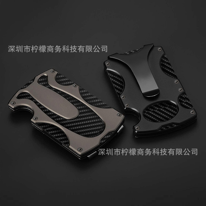 Picture of Factory Cross Border in stock Metal Wallet Men Coin Purse RFID Anti-theft Brush Block Ultra Thin Metal Wallet
