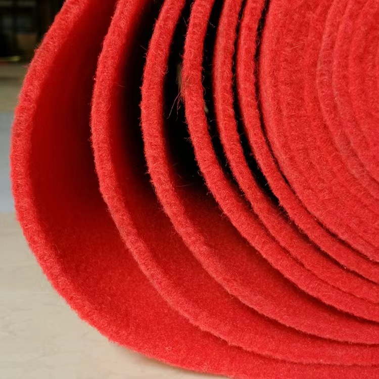 Thickened Full Red Carpet Exhibition Hall Stage Brushed Carpet Opening Wedding Celebration Event Red Carpet