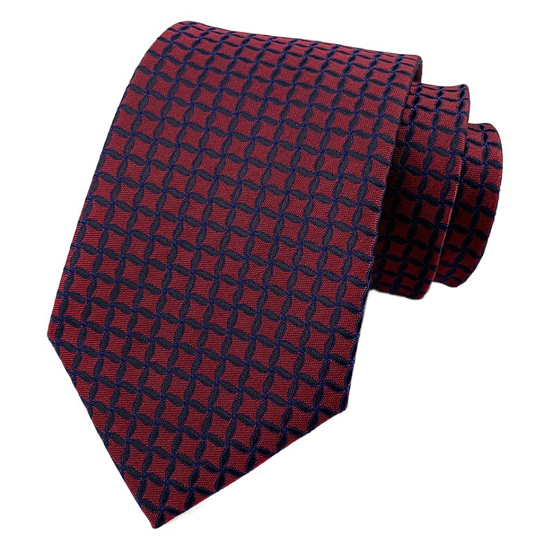 Picture of in stock wholesale men's tie polyester yarn-dyed jacquard fabric business formal wear casual fashion suit accessories