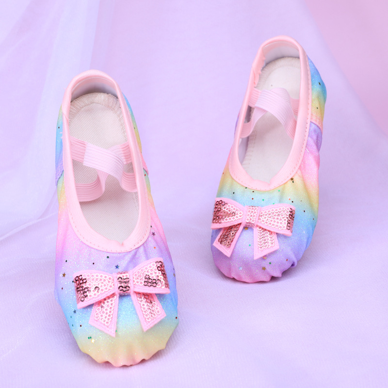 Girls Dance Shoes Soft Sole Practice Shoes Kidsren's Ballet Shoes Baby Dance Shoes Cute Stage Cat Claw Shoes 8001