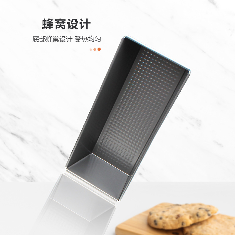 Picture of Toast Bread Mold Honeycomb Toast Box Rectangular Bread Baking Pan Cake Mold Non-stick Carbon Steel Baking Mold