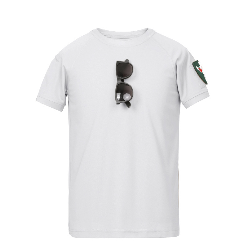 Picture of Summer Elastic Short-Sleeved T-Shirt Men's Loose Large Size Tactical Short-Sleeved Elastic Quick-Drying Military Fan Training Uniform T-Shirt