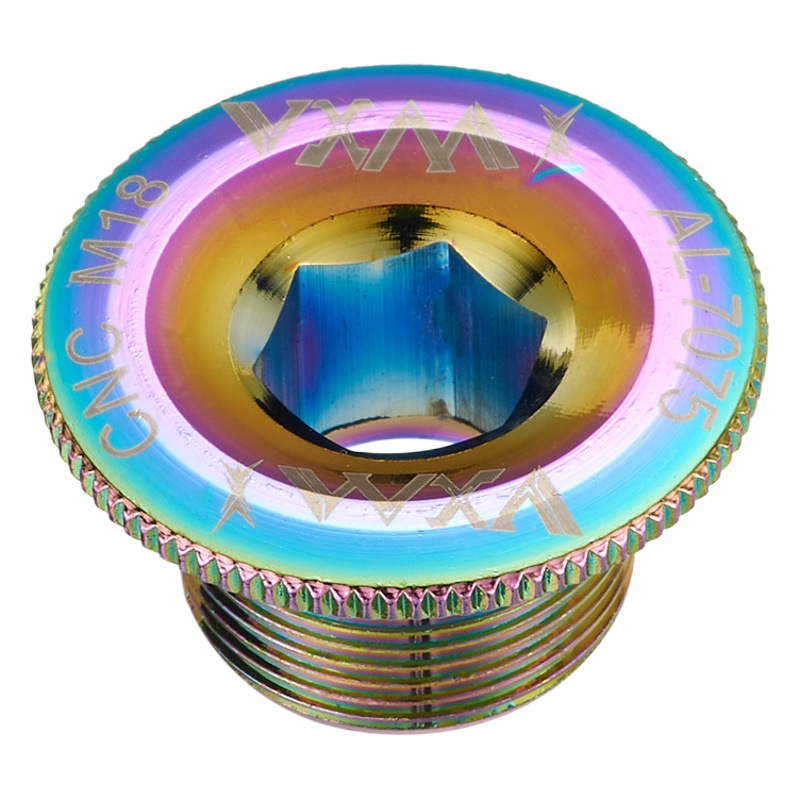 Mountain bike aluminum alloy crank cover screw M20/1819BB central shaft XT hollow integrated tooth disc screw cover