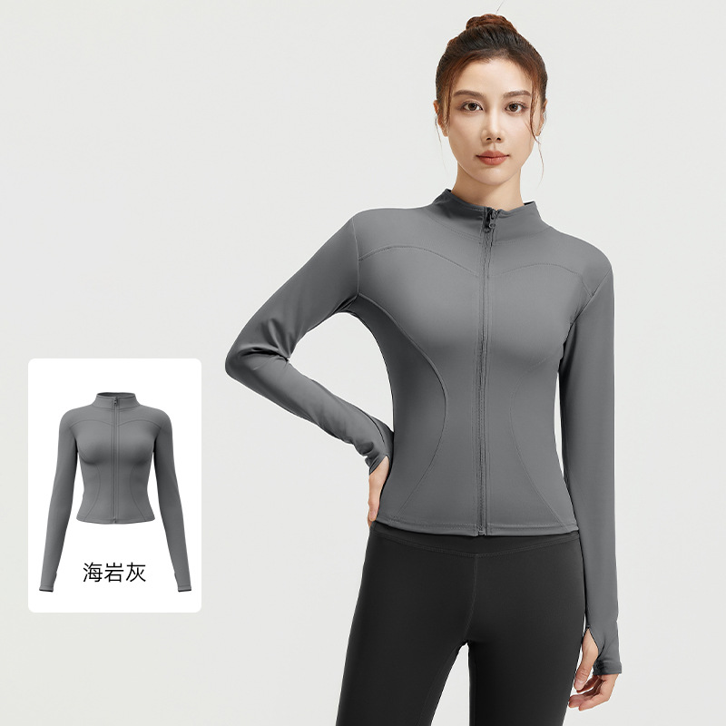 Picture of Juyitang's New Nude Yoga Jacket Slimming Breathable Running Fitness Sports Jacket for Women