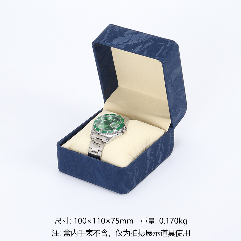Picture of Pu Leather Watch Box Universal Flip Watch Box Storage Box Portable Watch Packaging Display Box High-End Pocket Watch Box
