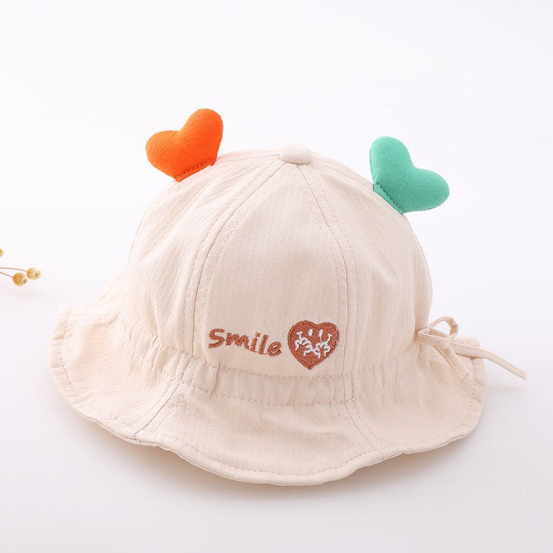 Picture of Baby Fisherman Hat Spring & Fall Thin Adjustable Baby Girl Hat Spring and Summer Princess Cute Boy Sun Hat