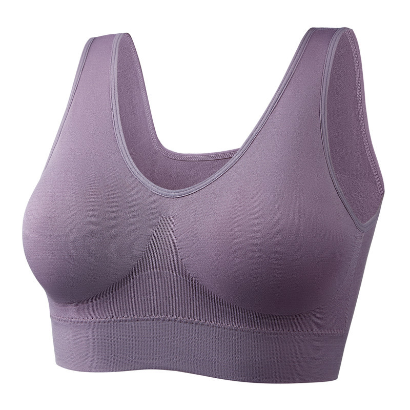 Picture of Zero binding underwear plus size yoga shockproof sports bra wireless seamless one-piece bra female foreign trade Wholesale