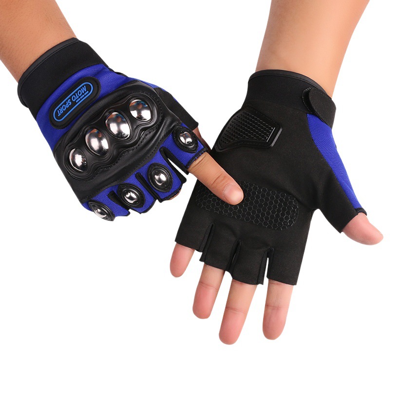 Motorcycle Riding Half-Finger Gloves for Men and Women Outdoor Anti-Fall Sports Fitness Mountaineering Protective Long-Finger Hard Shell Gloves