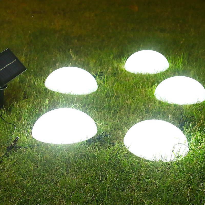 Solar One Drag Five Hemisphere Lights Park Villa Landscape Decorative Lawn Lights Lawn LED Floor Lights Garden Lights