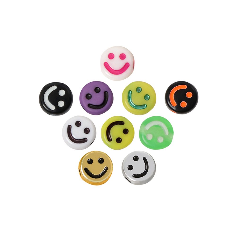 Picture of Accessories Acrylic 4*7 Smiley Beaded Beaded Handmade diy Material Bracelet Necklace Bracelet