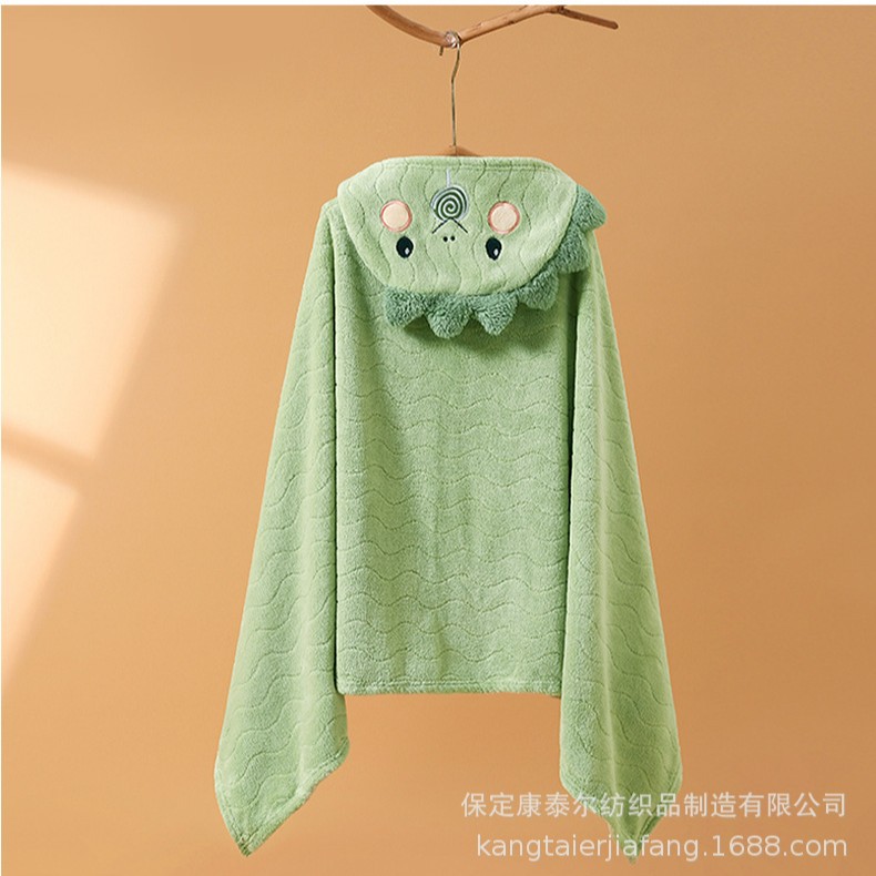 Picture of [Strictly Selected] Baby Coral Velvet Bath Towel Baby Children's Hooded Cloak Bathrobe for Children and Newborns Absorbent and Quick-Drying