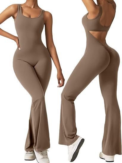 Picture of European and American Cross-border Women's Sleeveless Horn Jumpsuit Sexy Backless Vest Tight Hip Yoga Jumpsuit