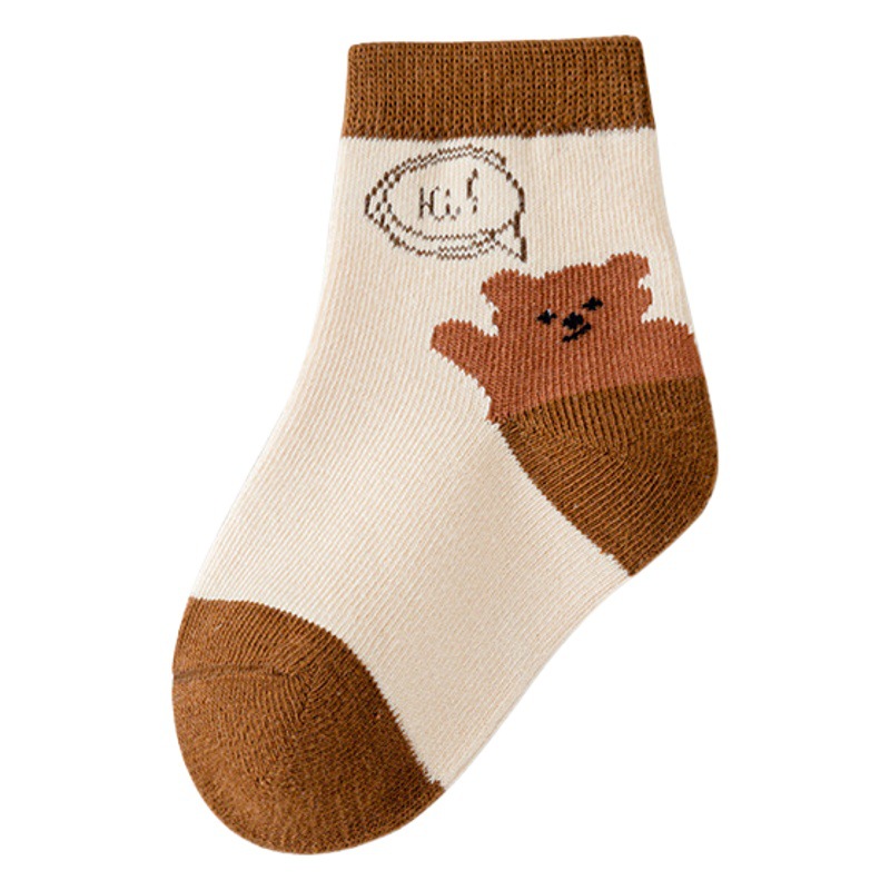 Category A New Cotton Socks Autumn Children's Socks in the Tube Boys and Girls Baby Cartoon Korean Children's Socks for Spring and Autumn