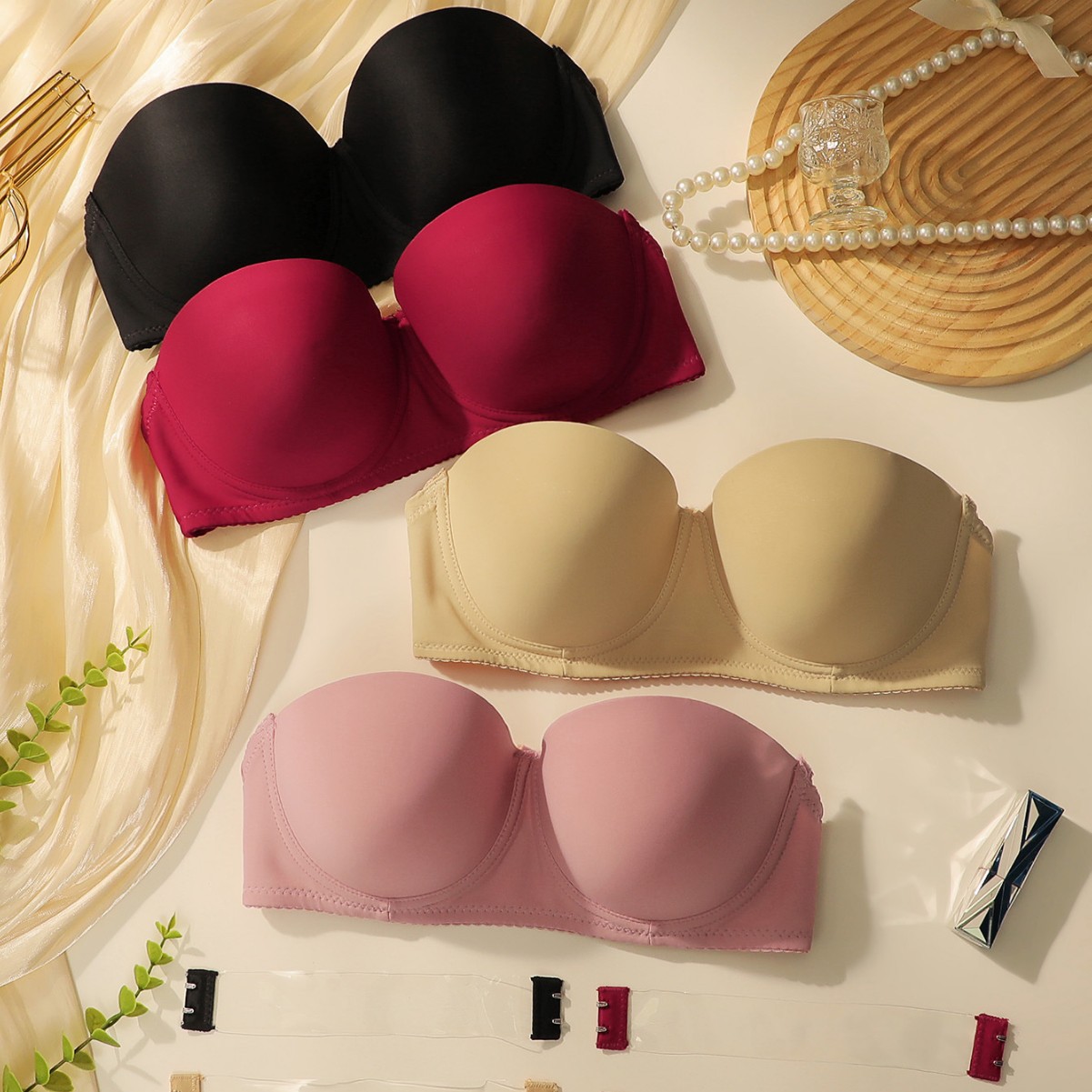 Strapless Strapless Back Invisible Dress Wedding PushUP Bra Underwear Invisible Underwear Bra
