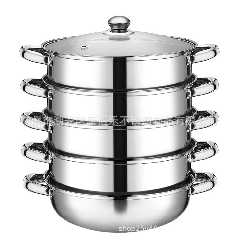 Picture of 1 piece of Daifa multi-layer steamer stainless steel 28cm30cm32cm three-layer soup steamer steamer steamer drawer pot gift