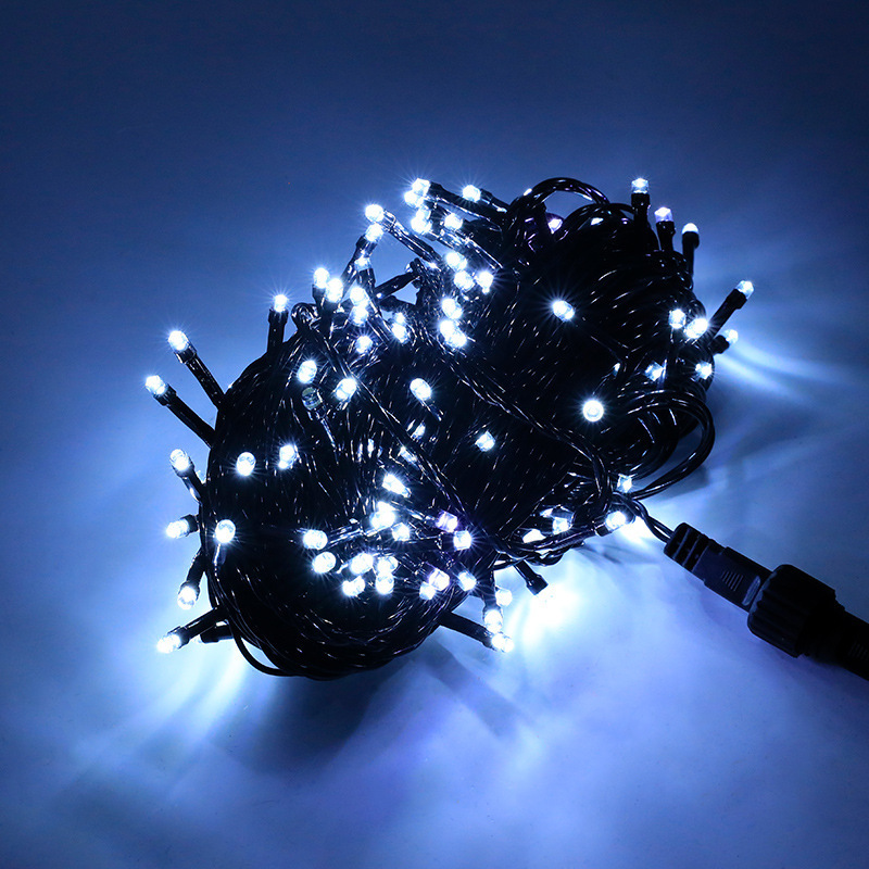 Picture of Source Factory 20m Black Wire with Flashing Led Lights Outdoor Waterproof Male and Female Plug Lighting Project Starry Sky String Lights