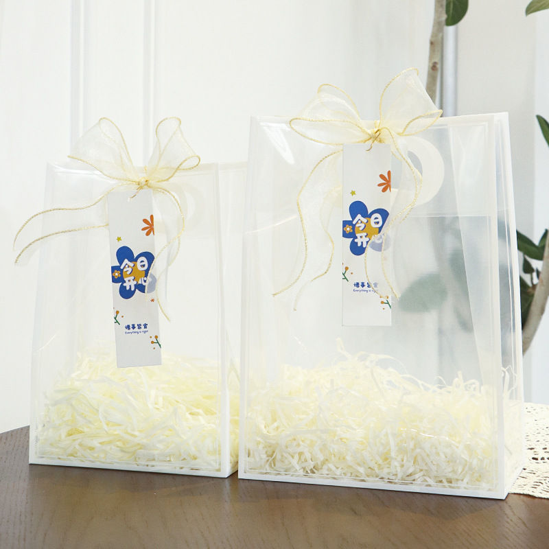 Picture of New Pp Transparent Gift Bag, Souvenir Plastic Gift Bag, Valentine's Day Birthday Gift, High-End Handbag