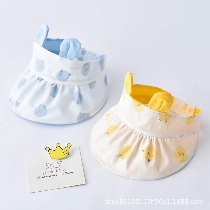 Picture of Baby hat summer thin sun hat cute super cute baby sun protection sun hat empty top hat men and women baby hat