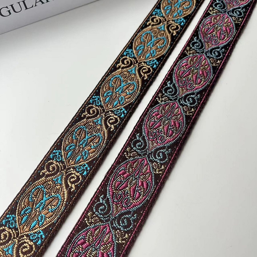 Jacquard Ribbon Ethnic Lace Curtain Fabric Accessories Width 3cm SH-3161