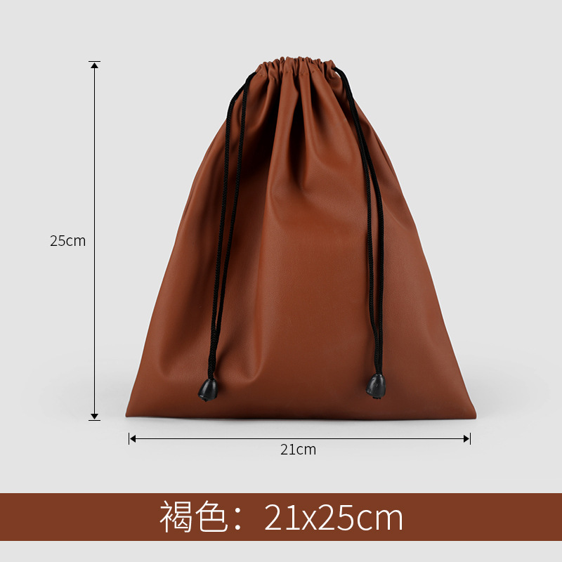 Picture of Color pu mobile power headset waterproof cloth bag mobile phone charging treasure drawstring pocket jewelry storage bag printing
