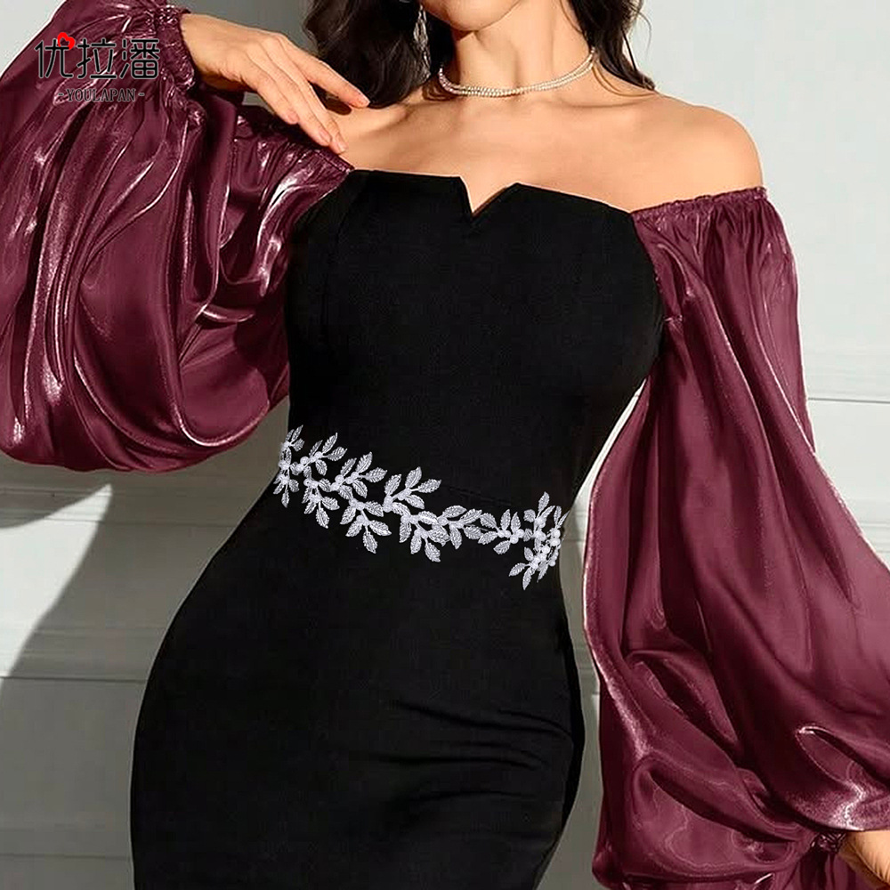 Youlapan Sh353 Fashionable Bridal Belt Handmade Alloy Leaf Shape Pearl Girdle Wedding Dress Accessories