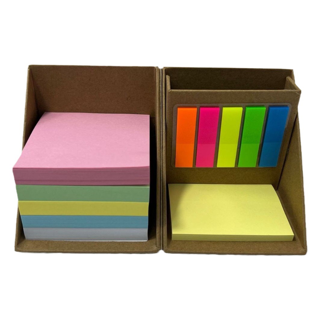 Wholesale Creative Sticky Notes Customized Combined Note Pads Multi-Functional Foldableing Note Box Multi-Color Paper Tiles