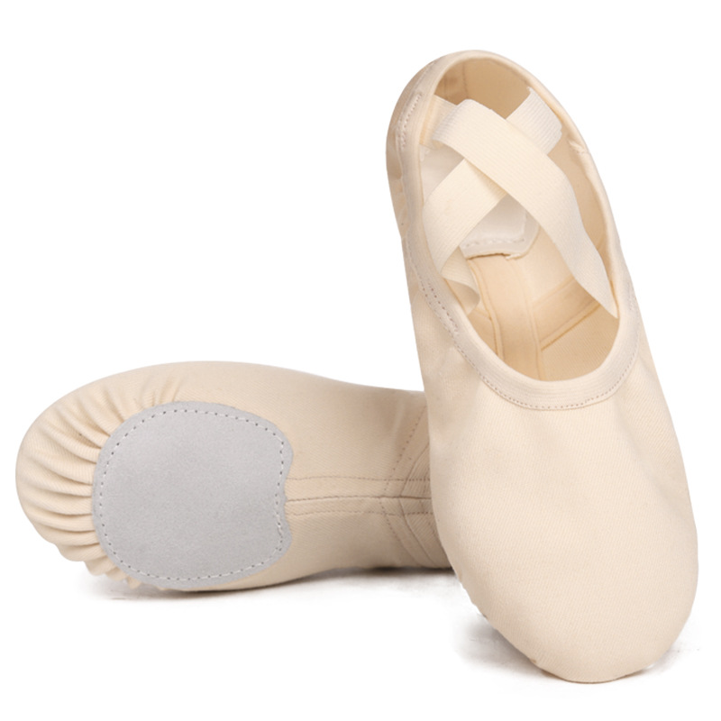 Picture of Full stretch cloth dance shoes women's soft-soled exercise shoes professional body dance shoes lace-up free cat claw shoes Chinese ethnic
