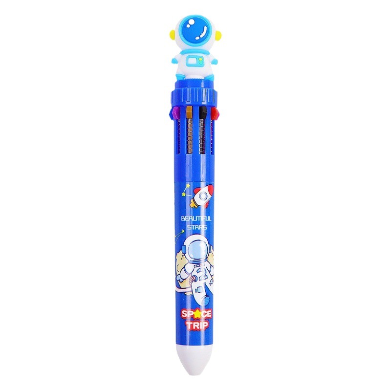 Cartoon astronaut ten-color ballpoint pen creative spaceman 10-color pen student press hand account multi-color marker pen