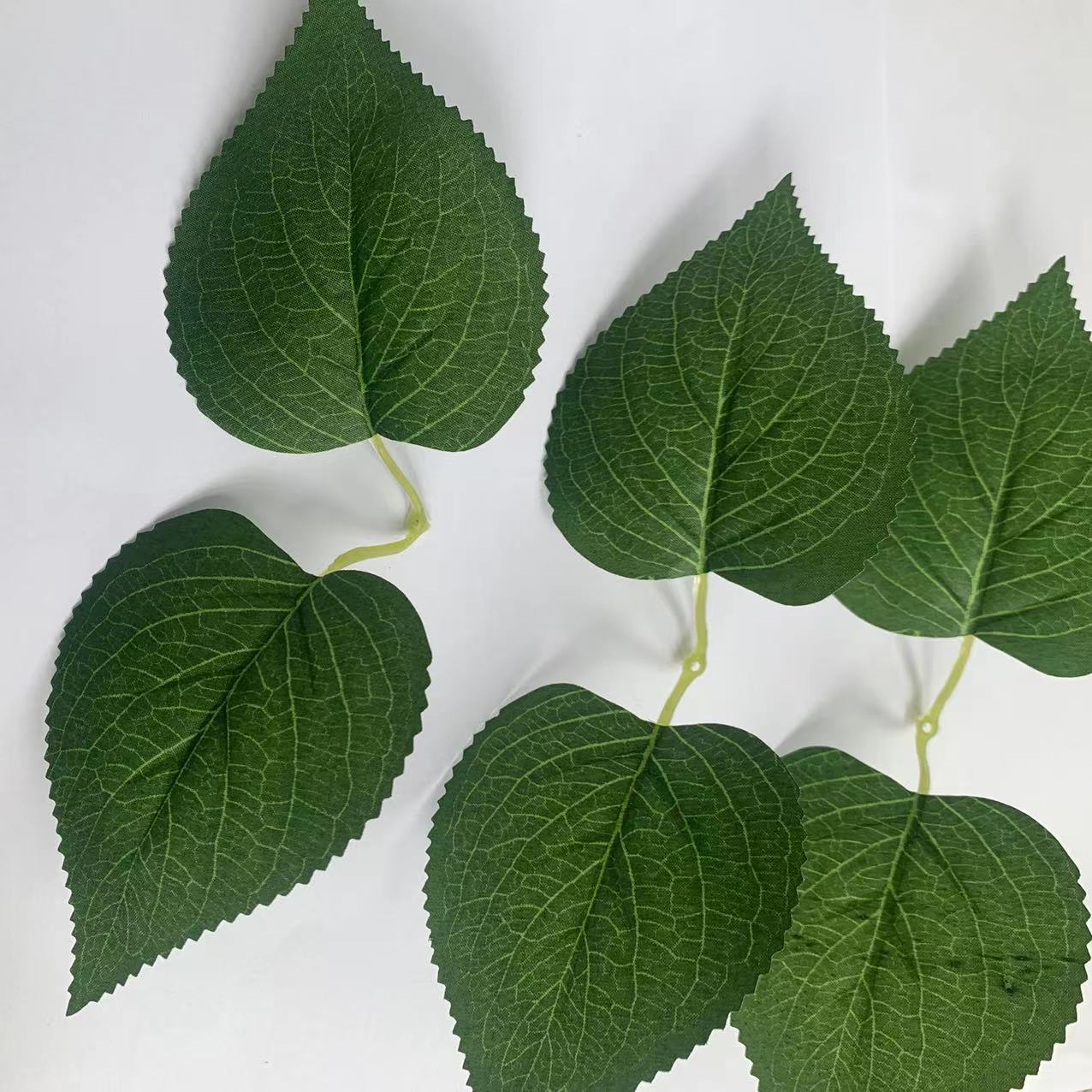 Picture of Simulation Hydrangea Leaf DIY Handmade Silk Screen Flower Flower Flower Accessories Sunflower Leaf Silk Screen Hydrangea Leaf