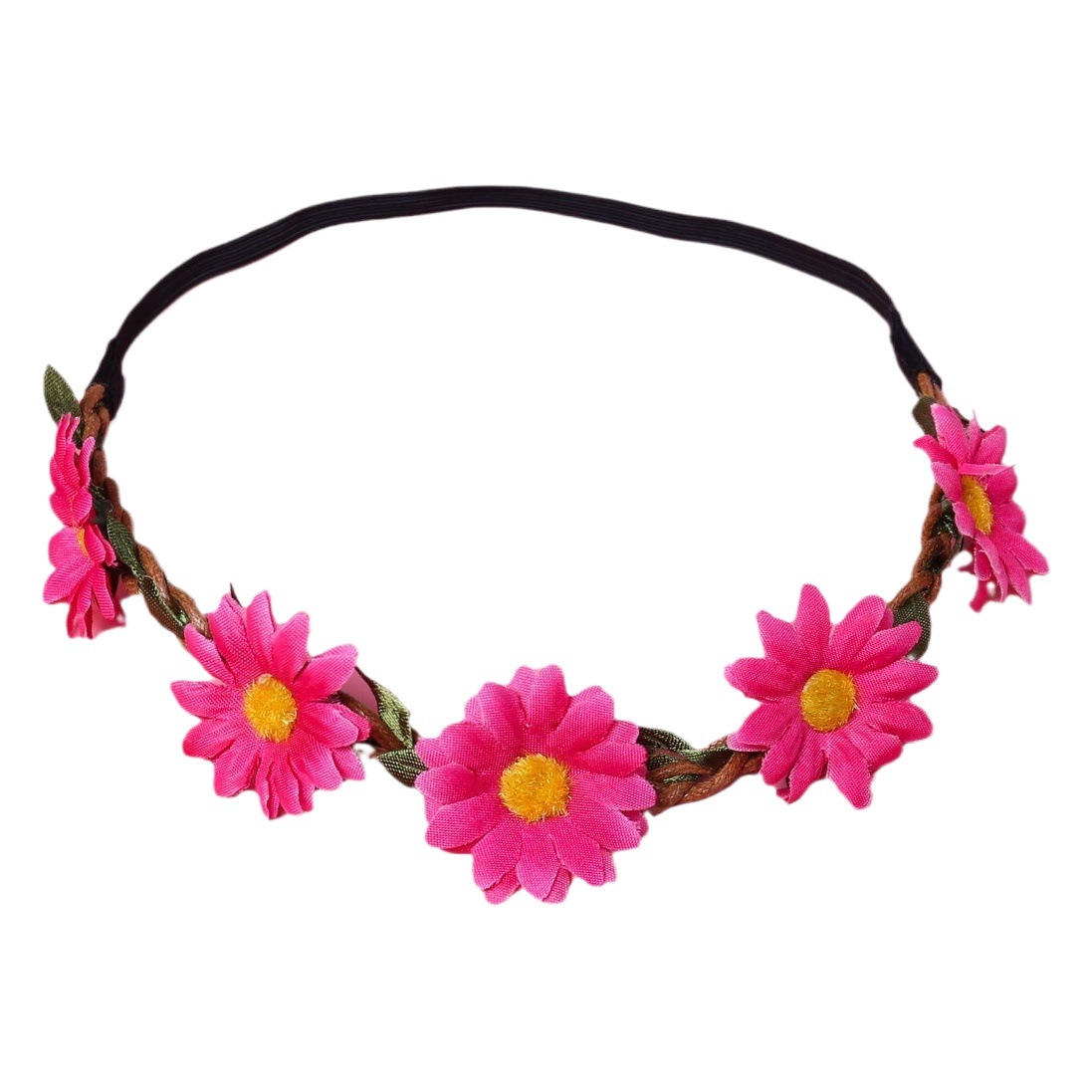 Daisy children's ribbon chrysanthemum Garland European and American bride bridesmaid hair accessories new seaside sunflower headdress