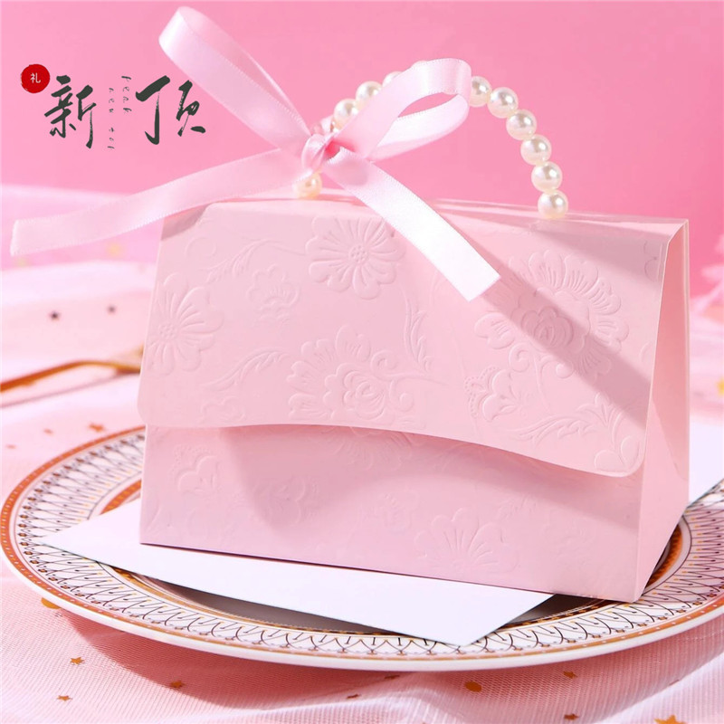 New portable pearl bag wedding candy box wedding gift gift candy box candy bag empty box wholesale