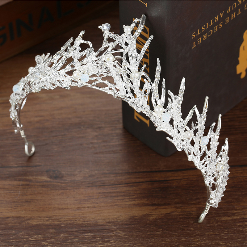 Picture of Cross-border birthday crown headband bride headdress party rhinestone hair accessories birthday hat alloy Crown wholesale
