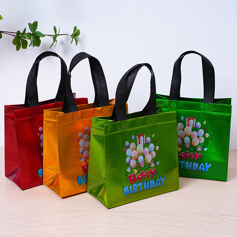 Non-Woven Handbag Ready-Made Simple Modern Supermarket Shopping Bag Environmentally Friendly Promotional Gift Bag Custom Wholesale