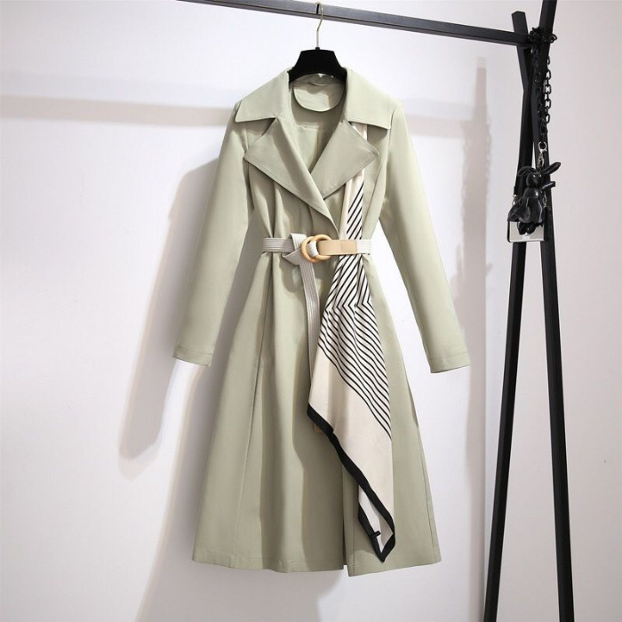 Picture of Trench coat Women's Mid-length 2024 Spring and Autumn New style western style age-reducing plus size loose slimming elegant women's coat fashion