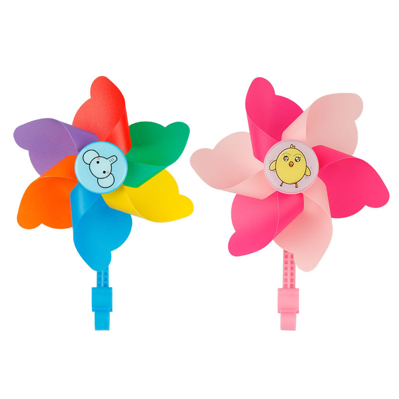 Picture of Children's bicycle decoration scooter rotating color windmill with buckle tassel spike with riding handle accessories